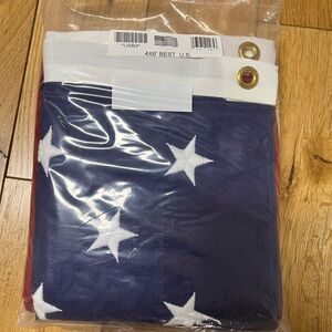 Patriotic Blue and White Flag Decor 4’x6’